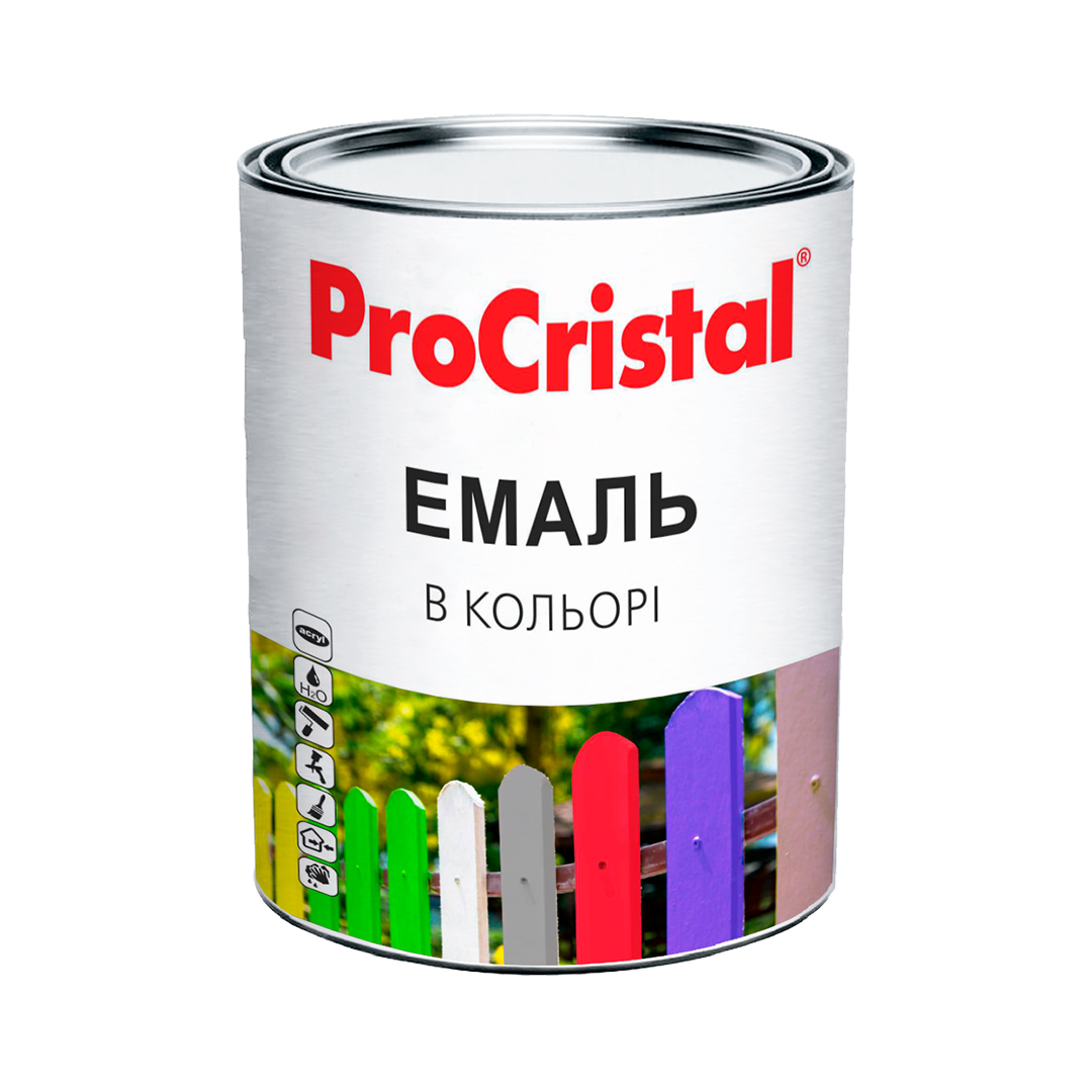 Эмаль акриловая цветная ProCristal  IР-116 0.8 л красный RAL3020 (i00301359) Краски и эмали на ІРКОМ. Тел: 0 800 408 448. Доставка, гарантия, лучшие цены!, фото1